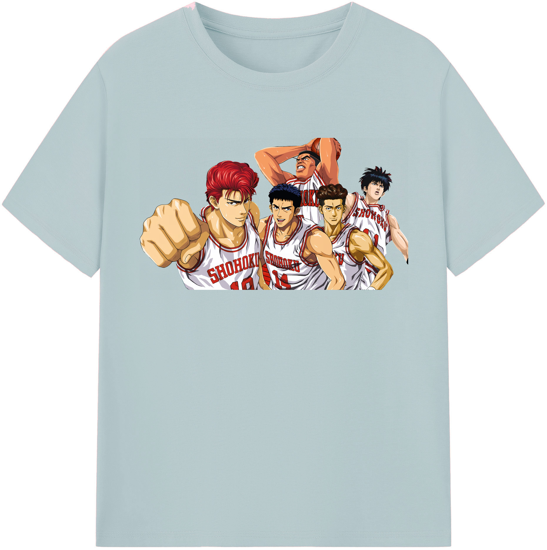 SLAM DUNK／スラムダンク 綿100％半袖Tシャツ（フロントプリント）
